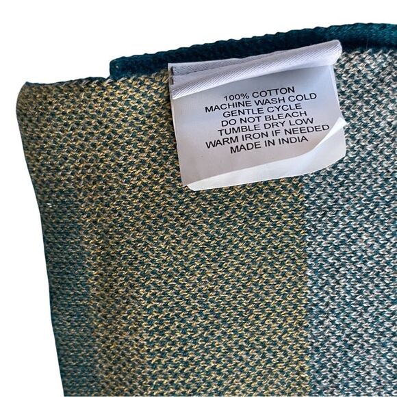 HANUKKAH Blue & Ivory Knit Reversible Baby Blanket and Bib Set NWT - Picture 9 of 12